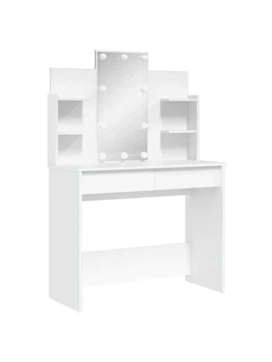 Toaletní stolek s LED osvětlením bílý 96 x 40 x 142 cm
