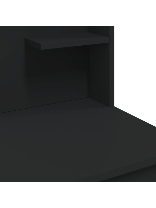 Toaletní stolek s LED osvětlením černý 96 x 40 x 142 cm