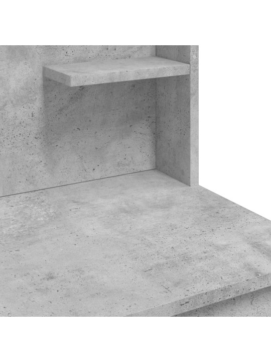 Toaletní stolek s LED osvětlením betonově šedý 96 x 40 x 142 cm