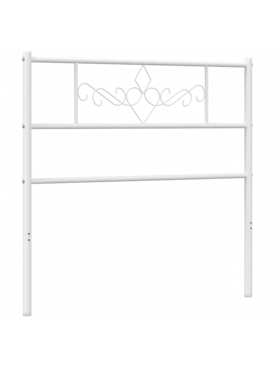 Kovové čelo postele bílé 80 cm