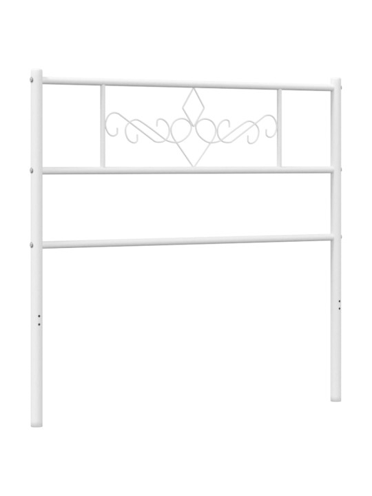 Kovové čelo postele bílé 90 cm