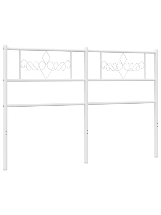 Kovové čelo postele bílé 120 cm