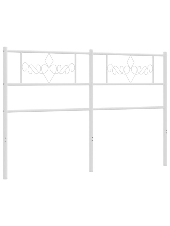Kovové čelo postele bílé 120 cm