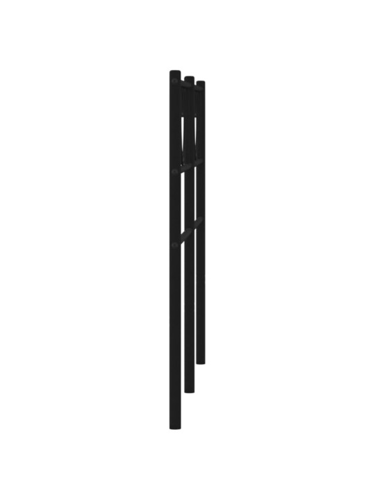 Kovové čelo postele černé 160 cm