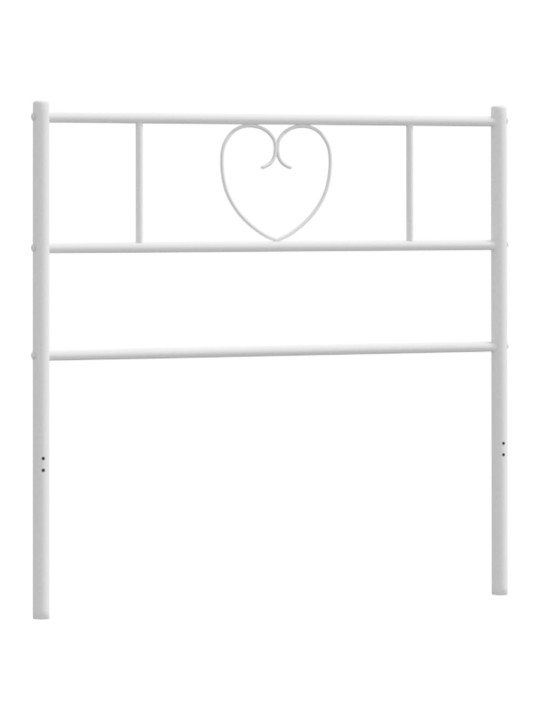 Kovové čelo postele bílé 90 cm
