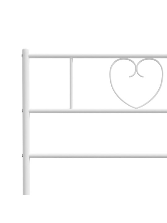 Kovové čelo postele bílé 90 cm