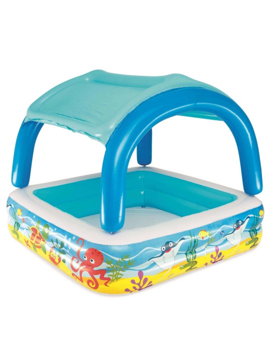 Bestway Dětský bazének se stříškou modrý 140 x 140 x 114 cm 52192