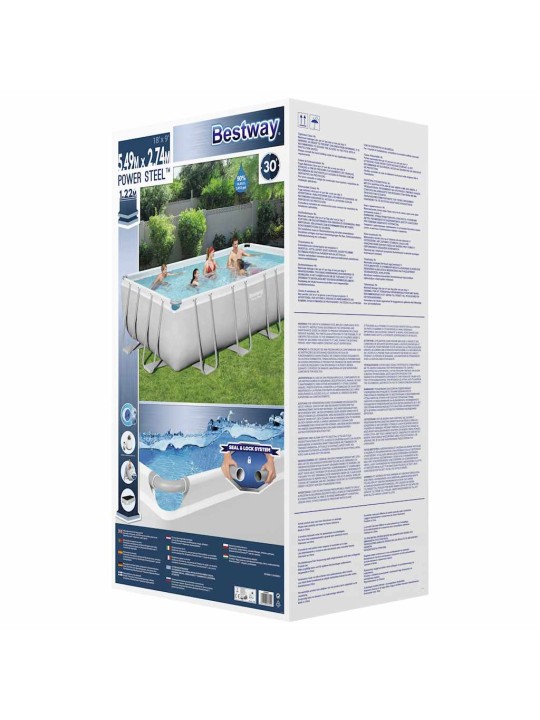 Bestway bazén power steel s příslušenstvím obdélníkový 549x274x122 cm