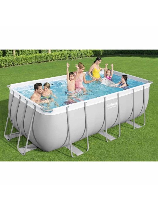 Bestway bazénový set power steel obdélníkový 412 x 201 x 122 cm