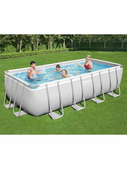 Bestway bazénový set power steel obdélníkový 488 x 244 x 122 cm