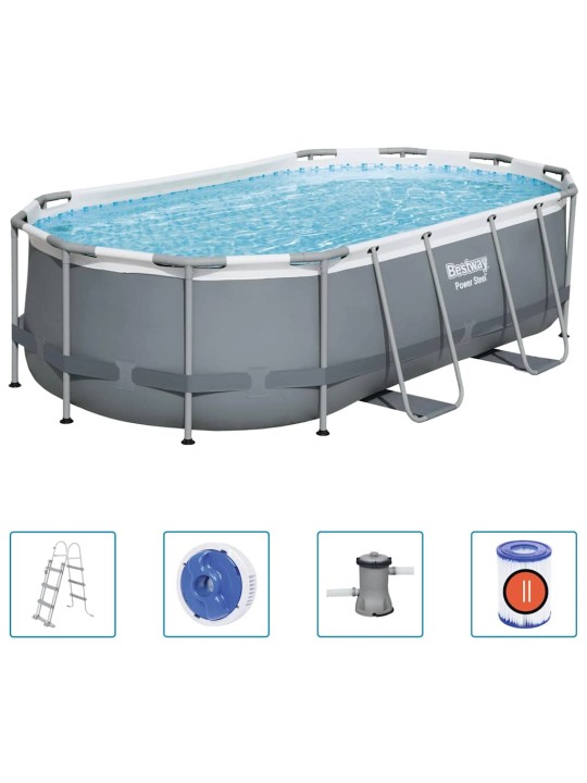 Bestway nadzemní bazén power steel oválný 427 x 250 x 100 cm