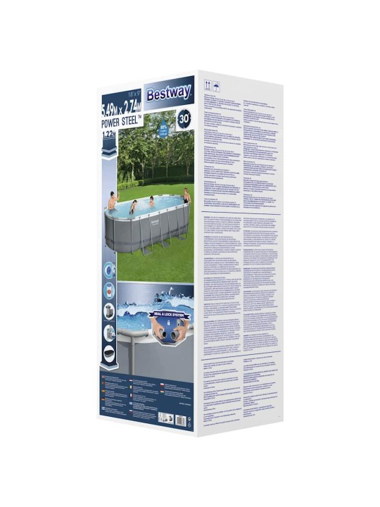 Bestway nadzemní bazén power steel oválný 549 x 274 x 122 cm