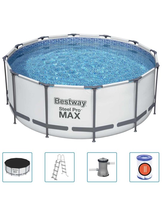 Bestway bazén steel pro max s příslušenstvím kulatý 366 x 122 cm