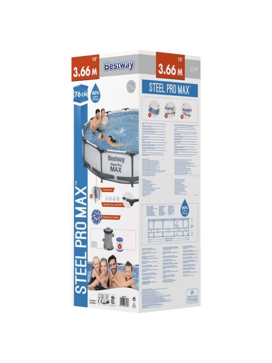 Bestway Bazén Steel Pro MAX s příslušenstvím 366 x 76 cm