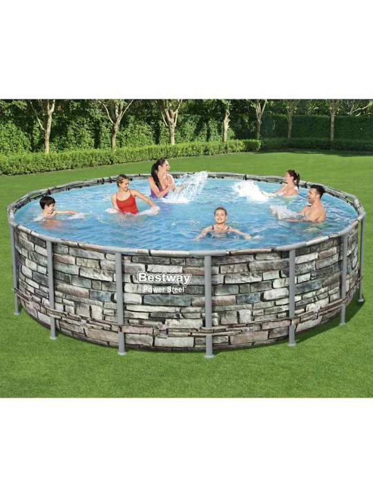 Bestway bazén power steel s příslušenstvím 488 x 122 cm