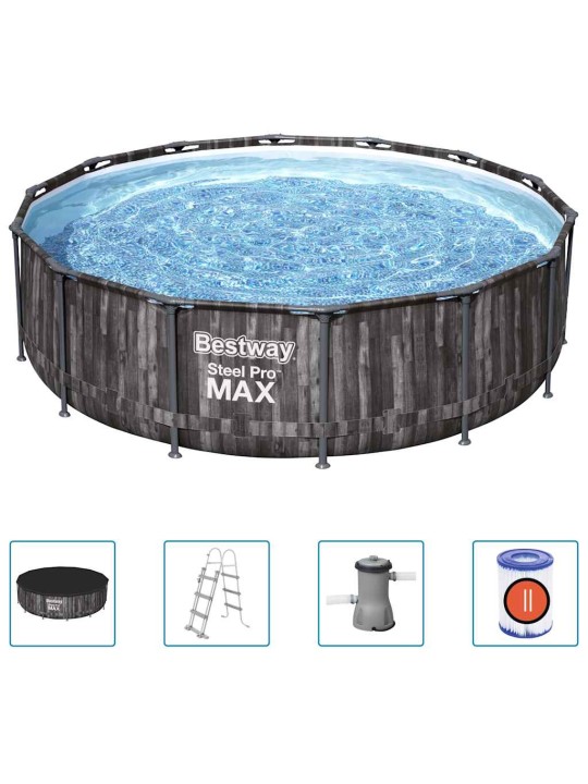 Bestway bazén steel pro max s příslušenstvím kulatý 427 x 107 cm