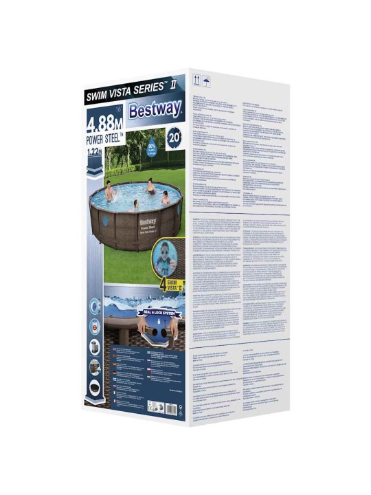 Bestway bazén power steel s příslušenstvím 488 x 122 cm