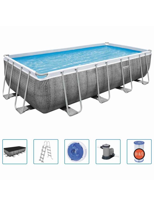 Bestway bazén power steel s příslušenstvím obdélníkový 549x274x122 cm