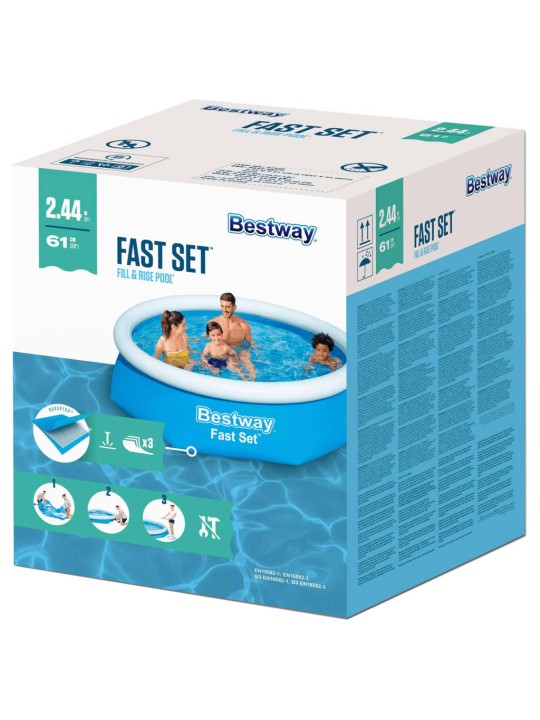 Bestway Nafukovací bazén Fast Set kulatý 244 x 66 cm 57265
