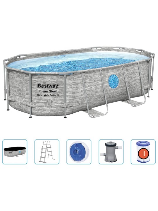 Bestway bazén power steel s příslušenstvím 427 x 250 x 100 cm
