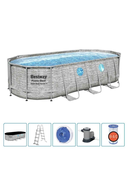 Bestway bazénová sada power steel swim vista series 549 x 274 x 122 cm