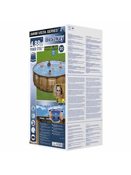 Bestway bazén power steel s příslušenstvím 488 x 122 cm