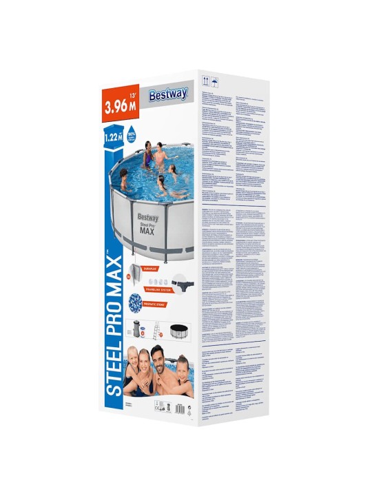 Bestway bazén steel pro max s příslušenstvím kruhový 396 x 122 cm