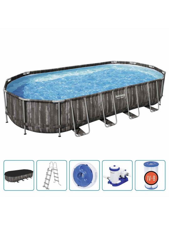 Bestway bazén s příslušenstvím oválný 7,32 x 3,66 x 1,22 m