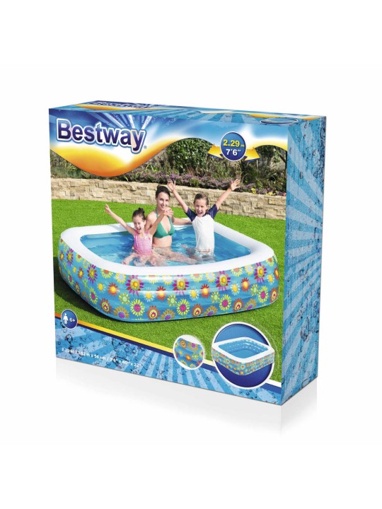 Bestway Nafukovací dětský bazén modrý 229 x 152 x 56 cm