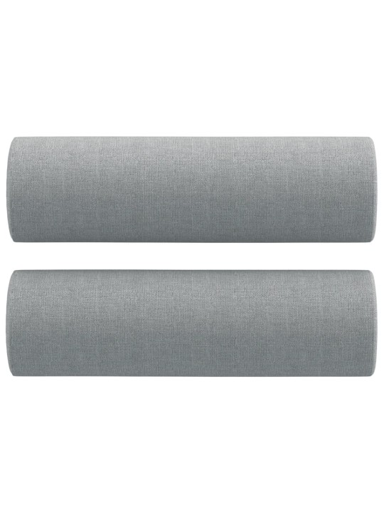 2místná pohovka s polštáři světle šedá 120 cm textil