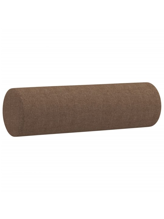 2místná pohovka s polštáři hnědá 120 cm textil