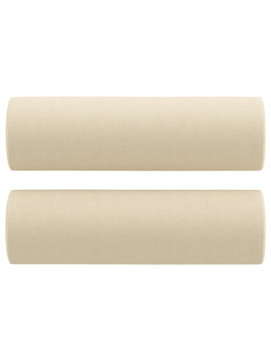 2místná pohovka s polštáři krémová 140 cm textil