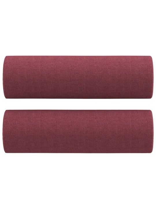 3místná pohovka s polštáři vínová 180 cm textil