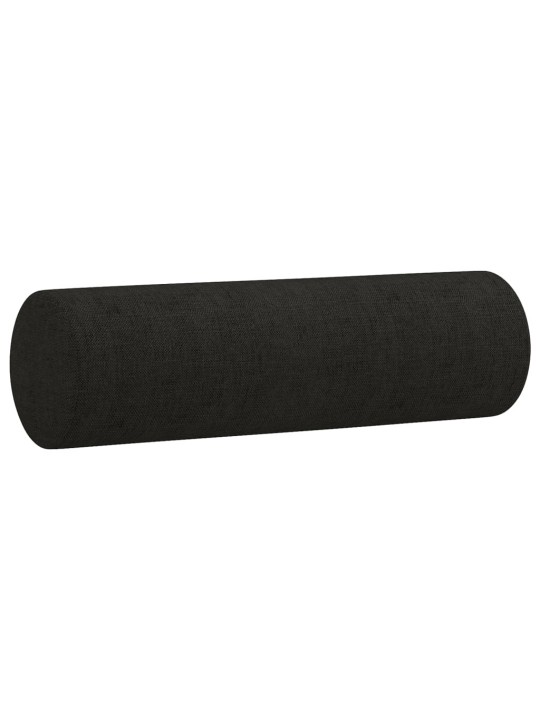 2místná pohovka s polštáři černá 120 cm textil