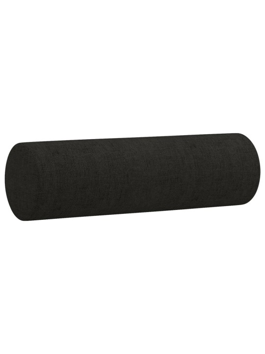 2místná pohovka s polštáři černá 140 cm textil