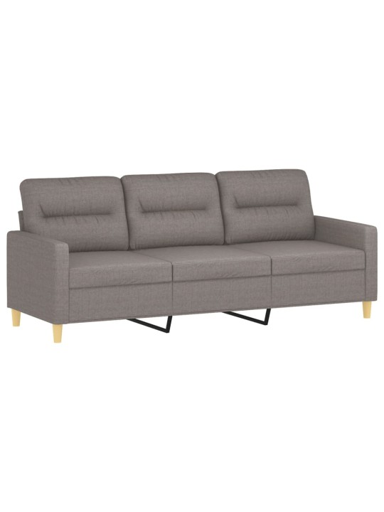 3místná pohovka s polštáři taupe 180 cm textil
