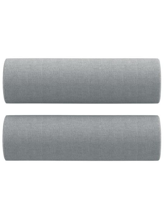 2místná pohovka s polštáři světle šedá 140 cm textil