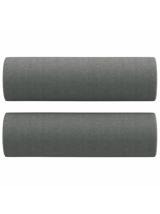 2místná pohovka s polštáři tmavě šedá 140 cm textil