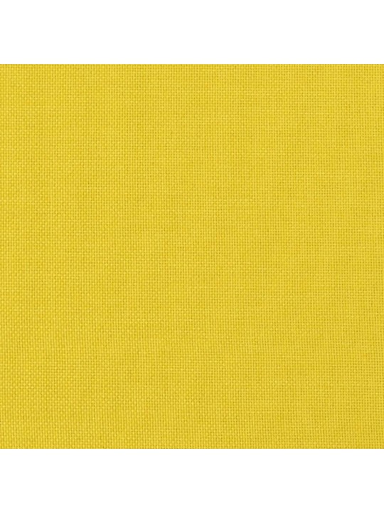 2místná pohovka s polštáři světle žlutá 140 cm textil