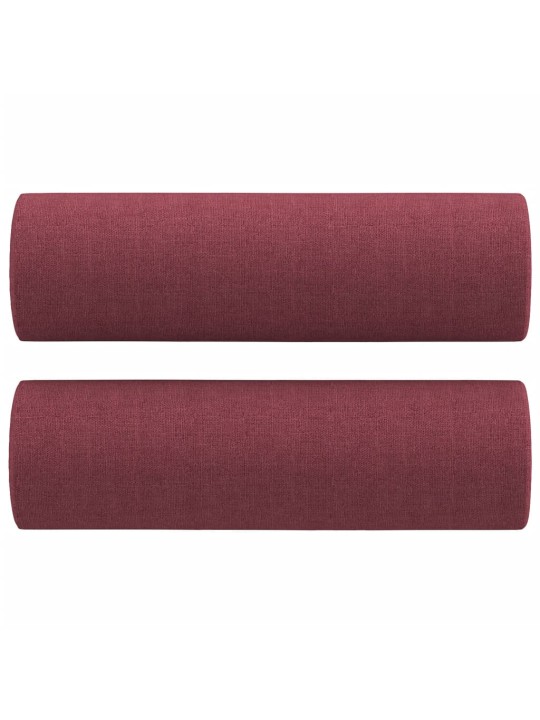 2místná pohovka s polštáři vínová 140 cm textil