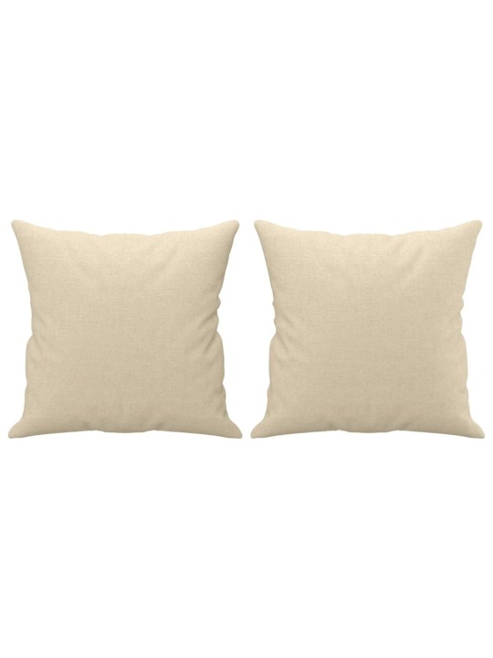 2místná pohovka s polštáři krémová 120 cm textil