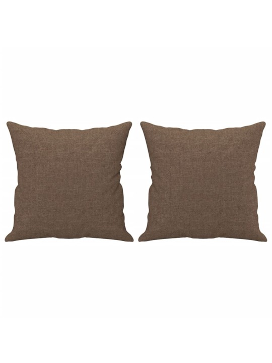 2místná pohovka s polštáři hnědá 120 cm textil