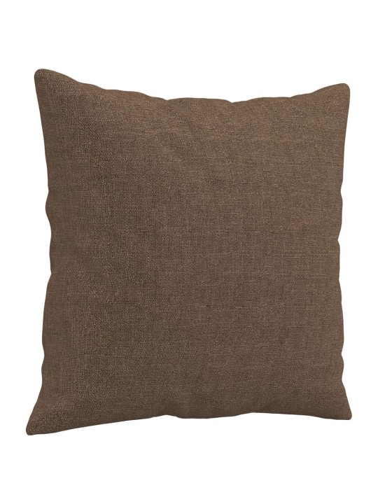 2místná pohovka s polštáři hnědá 120 cm textil