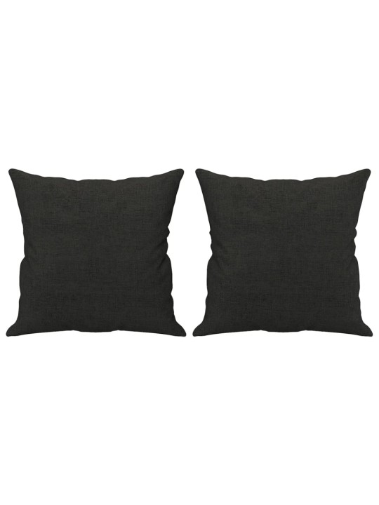 2místná pohovka s polštáři černá 120 cm textil