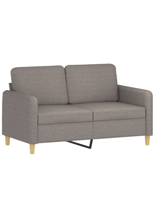 2místná pohovka s polštáři taupe 120 cm textil