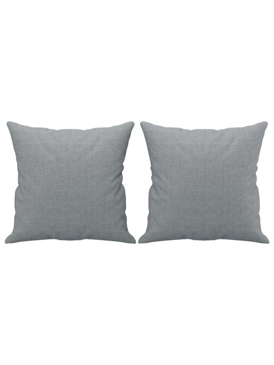 2místná pohovka s polštáři světle šedá 140 cm textil