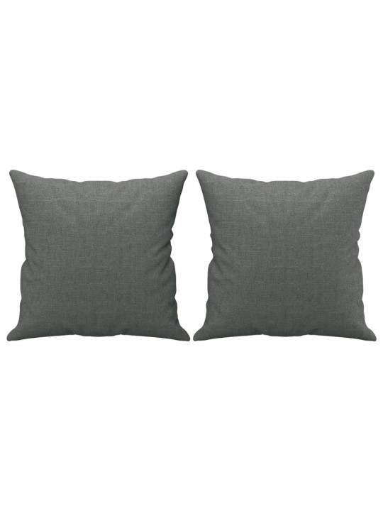 2místná pohovka s polštáři tmavě šedá 140 cm textil