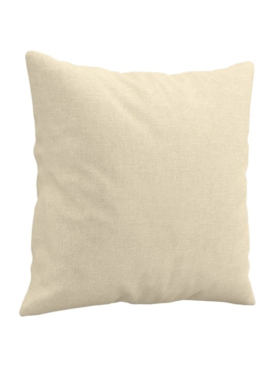 2místná pohovka s polštáři krémová 140 cm textil