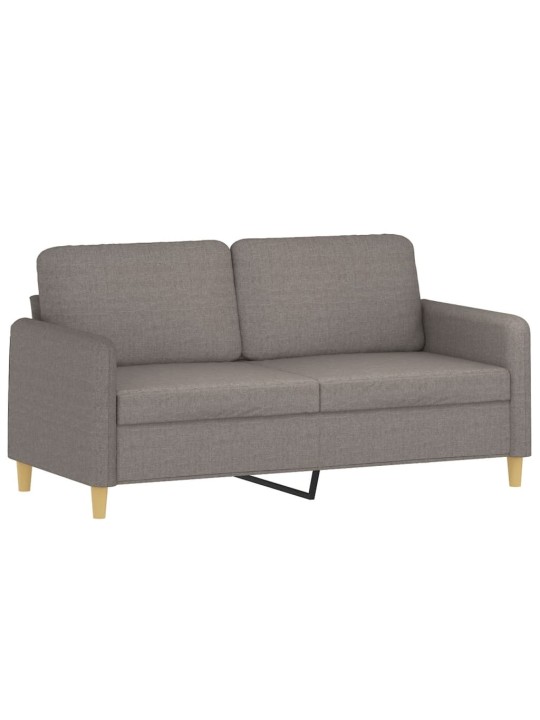 2místná pohovka s polštáři taupe 140 cm textil