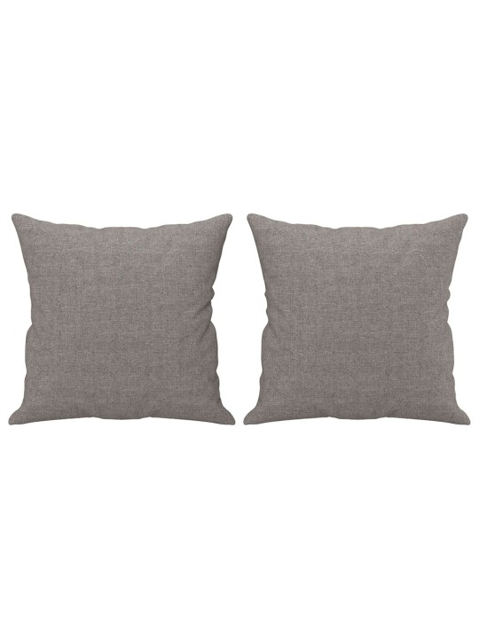 2místná pohovka s polštáři taupe 140 cm textil